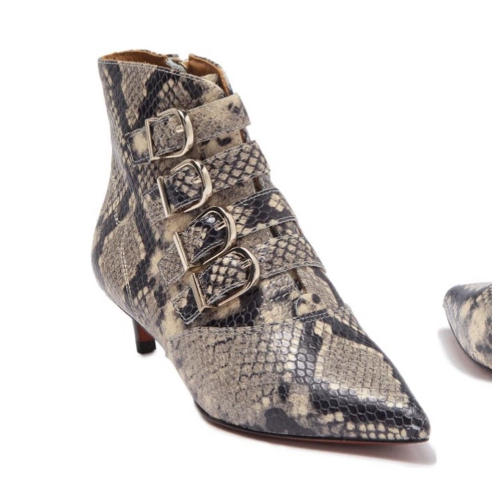 Joie Calinda Boot Bootie Buckle Python Snake